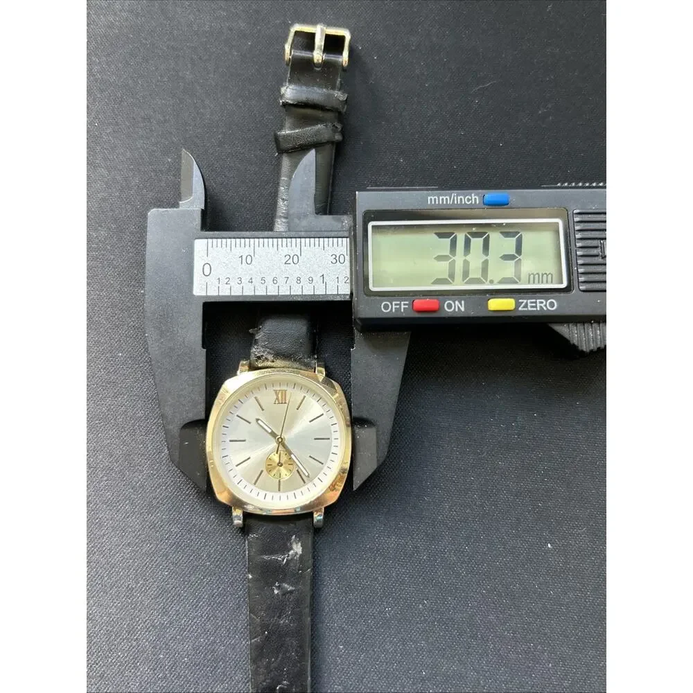 Gold Tone Black Band Women’s Quartz Watch